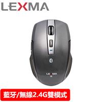 LEXMA 雷馬 B600R 2.4G 無線藍牙滑鼠 黑