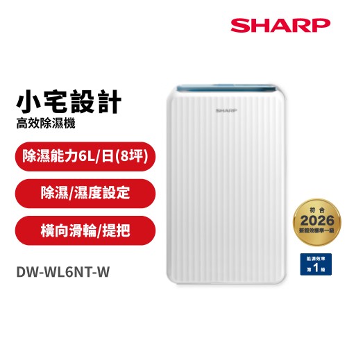 SHARP 夏普 6L 高效除濕機 DW-WL6NT-W