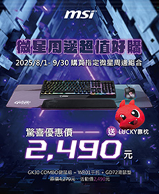 【酷夏組合】微星Vigor GK30 Combo黑色鍵盤鍵鼠組+鼠墊+手托