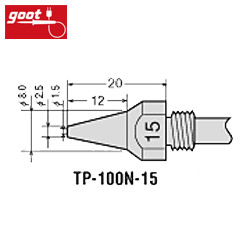 goot日本 φ1.5mm吸錫頭 TP-100N-15