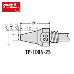 goot日本 φ2.5mm吸錫頭 TP-100N-25