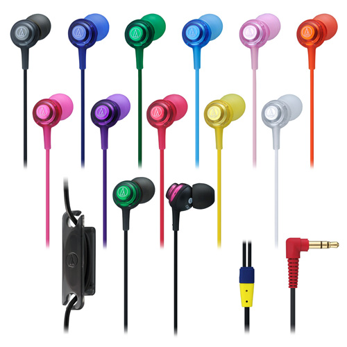 Audio-Technica鐵三角多彩耳塞式耳機(紅色) ATH-CKL202-耳機｜麥克風專