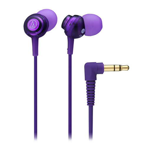 Audio-Technica鐵三角多彩耳塞式耳機(紫色) ATH-CKL202-耳機｜麥克風專