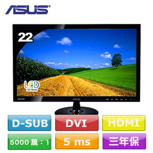 ASUS 22型 LED 寬螢幕 VS228H