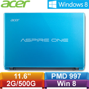 【NG商品】ACER宏碁 Aspire one AO756 11.6吋小筆電 Win8 (羽毛藍)