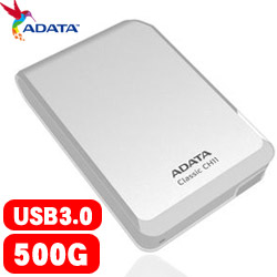 ADATA威剛 CH11 500GB  2.5吋 USB3.0 外接硬碟 極簡白