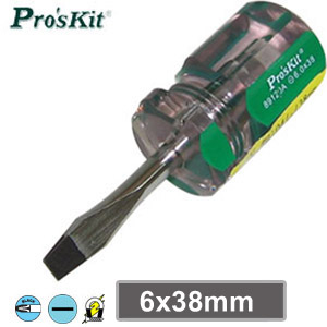 Pro'sKit 寶工 89120A 鉻鉬鋼彩條一字起子 (6.0*38mm)
