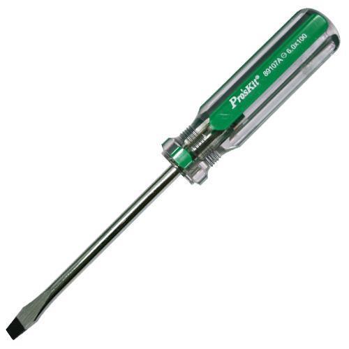 Pro'sKit 寶工 89107A 鉻鉬鋼彩條一字起子 (6.0*100mm)