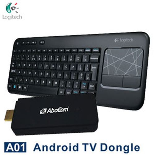 Abocom友旺 智慧電視棒 Android TV Dongle +羅技觸控板鍵盤