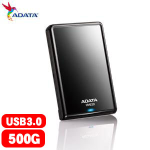 ADATA威剛 HV620 2.5吋 500GB USB3.0 行動硬碟 黑