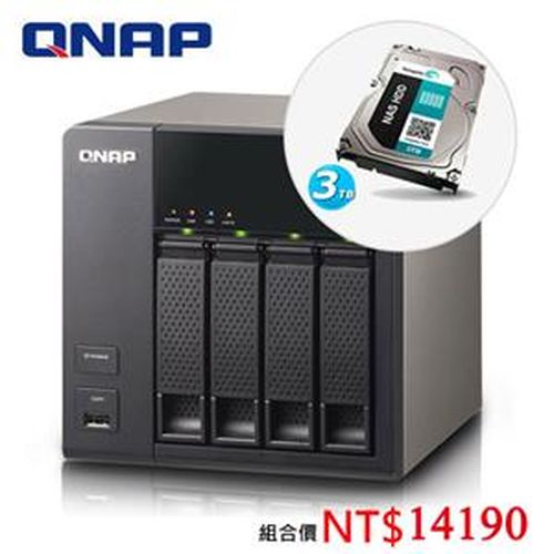 [超值組] QNAP TS-420 4-Bay NAS+3T硬碟