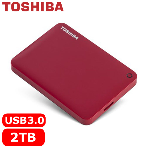 TOSHIBA CanvioConnectII V8 2.5吋 2TB行動硬碟紅
