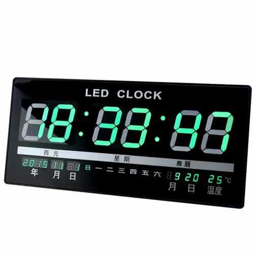 綠光 LED 萬年曆電子鐘 JH4622生活家電專館 EcLife良興購物網