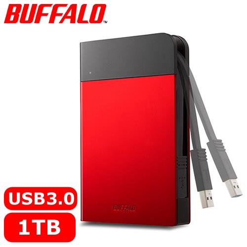 限時搶購】BUFFALO 2.5吋1TB 軍規防震硬碟紅HD-PZF-外接式硬碟專館