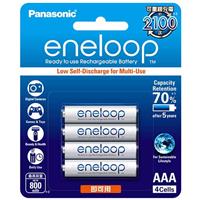 Panasonic 國際牌eneloop 4號800mAh低自放鎳氫充電電池 4只裝