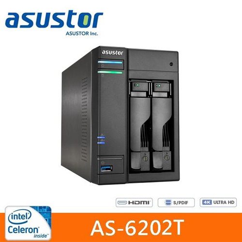 ASUSTOR 華芸 AS-6202T 2Bay 網路儲存伺服器