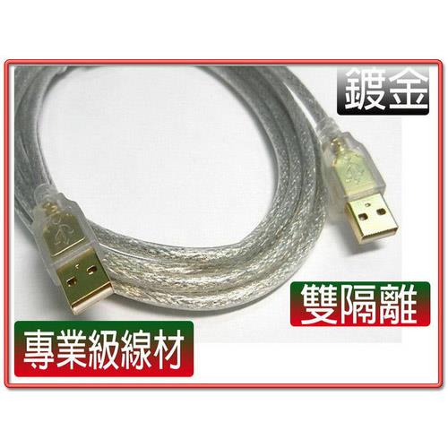i-wiz USB2.0 A公-A公鍍金透明強化線 1.8米