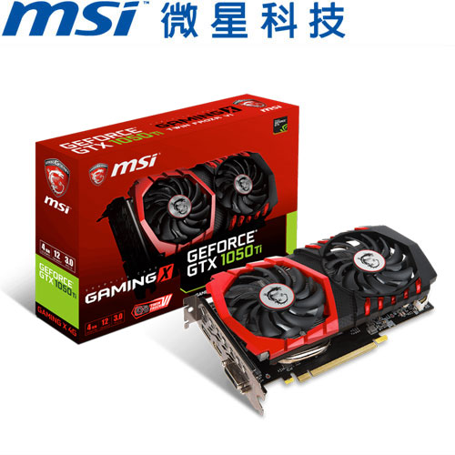 MSI微星 GeForce® GTX 1050 Ti GAMING X 4G 顯示卡
