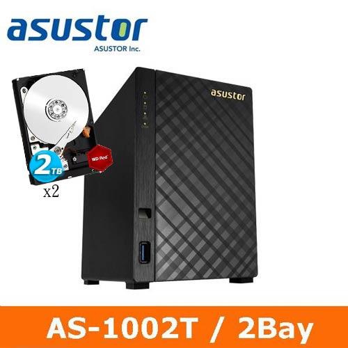 【限網路下單】 AS-1002T 搭WD紅標2T*2