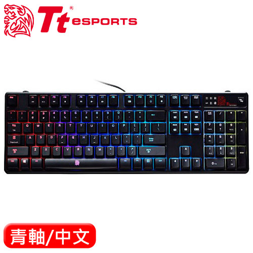 Thermaltake 曜越 波賽頓Z RGB全彩炫光機械鍵盤 青軸
