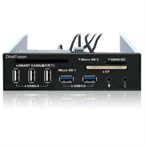 伽利略 5.25吋多介面內建式讀卡機 (ATM讀卡機/USB 2.0+3.0 HUB/AUDIO)