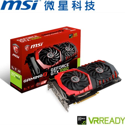 MSI微星 GeForce® GTX 1060 GAMING X 6G 顯示卡