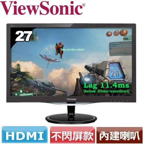 R2【福利品】ViewSonic優派 27型電競寬螢幕 VX2757-MHD