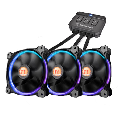 Thermaltake曜越 Riing RGB 256色 LED風扇(三風扇組12公分)