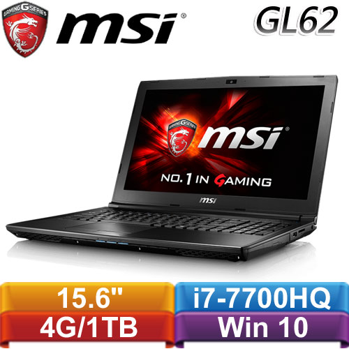MSI微星 GL62 7RD-273TW-BB7770H4G1T0S10M 15.6吋筆記型電腦