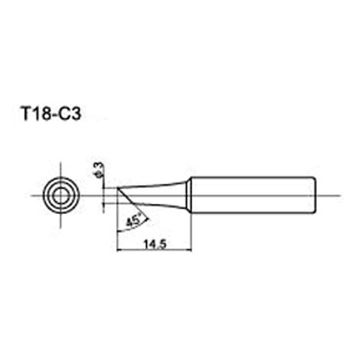 HAKKO 日製烙鐵頭 T18-C3