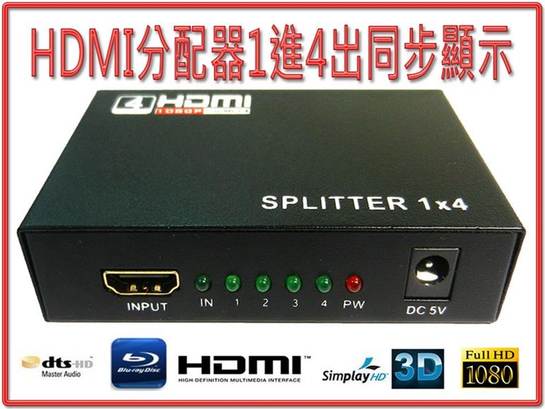 i-wiz HDMI 一對四分配器PC-32-HDMI/影音線材專館- EcLife良興購物網