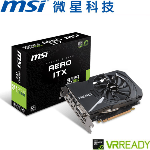 MSI微星 GeForce GTX 1060 AERO ITX 3G OC 顯示卡