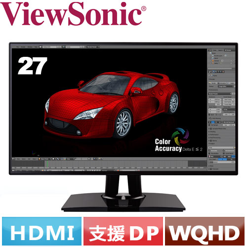 ViewSonic優派 27型 WQHD專業型液晶螢幕 VP2768
