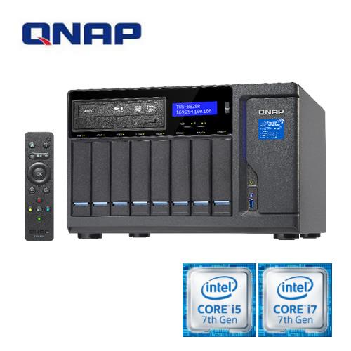 【QNAP 威聯通】TVS-882BR-ODD-i7-32G 8-Bay NAS 網路儲存伺服器(支援 4K (H.264) 影片線上即時轉檔與離線背景轉檔)