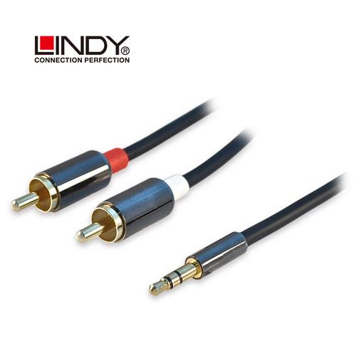 LINDY 3.5mm 轉 RCA (紅/白)立體音源線 公對公 1m