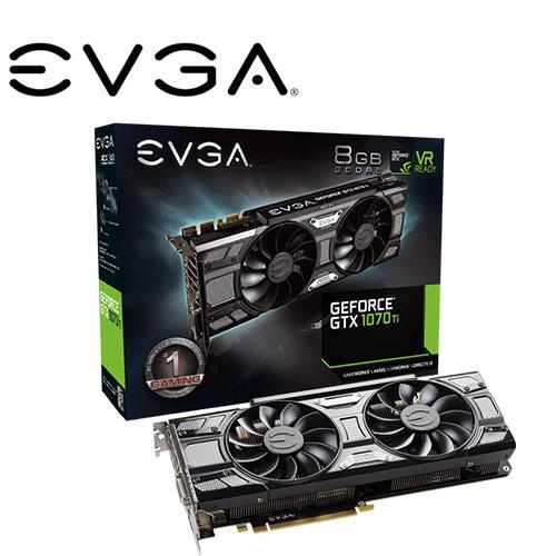 艾維克EVGA GTX1070Ti SC 8GB GDDR5 ACX 3.0 Black Edit PCI-E圖形卡