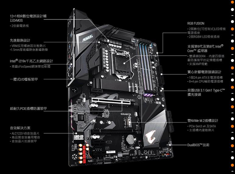 技嘉z390ud主板插口图解图片