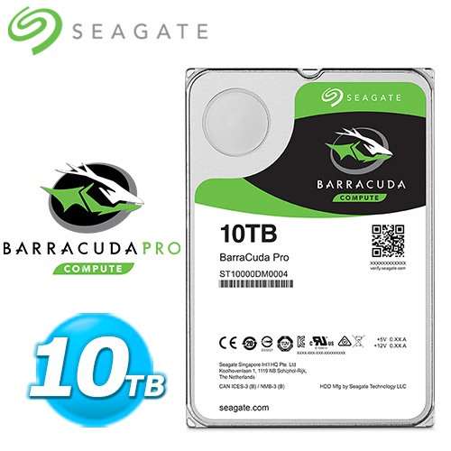 Seagate【BarraCuda Pro】10TB 3.5吋硬碟機 (ST10000DM0004)