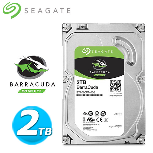Seagate【BarraCuda】新梭魚 2TB 3.5吋桌上型硬碟(ST2000DM006)