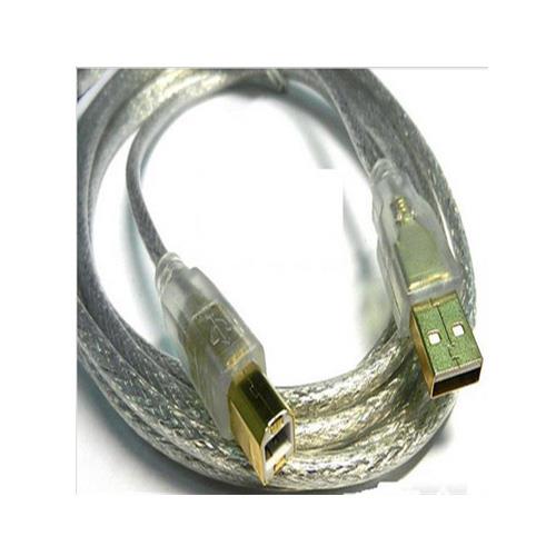 USB2.0 A公-B公鍍金透明強化線 1.8米