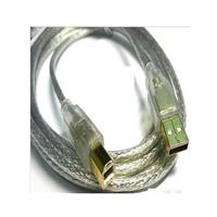 USB2.0 A公-B公鍍金透明強化線 1.8米