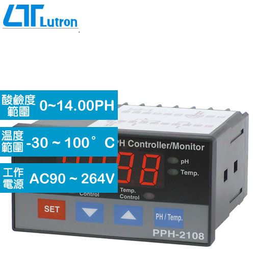 Lutron PPH-2108 酸鹼度設定顯示錶