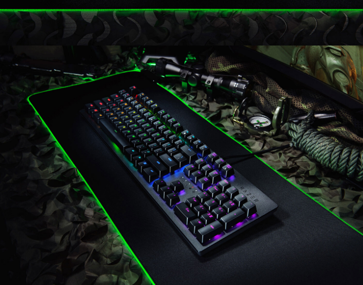 razer 雷蛇 huntsman 猎魂光蛛 电竞键盘 光学紫轴 英文