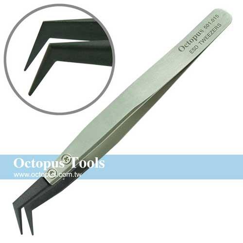 Octopus尚卓 ESD防靜電鑷子  直角尖頭 501.015
