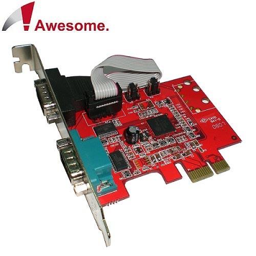 Awesome PCIe 2埠RS-232 I/O卡 AWD-952ER2