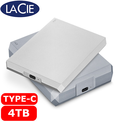LaCie Mobile Drive 4TB USB-C USB 3.0 可攜式硬碟 太空灰