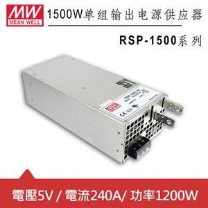 MW明緯 RSP-1500-5 5V機殼型交換式電源供應器 (1200W)
