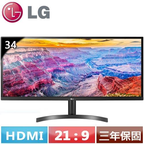 LG 34型 21:9 UltraWide HDR10 多工電競螢幕 34WL500-B