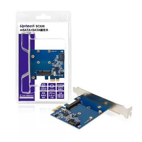 Uptech  mSATA+SATA擴充卡