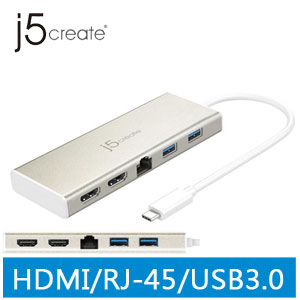 j5create JCD381 Type-C轉雙HDMI多功能擴充基座